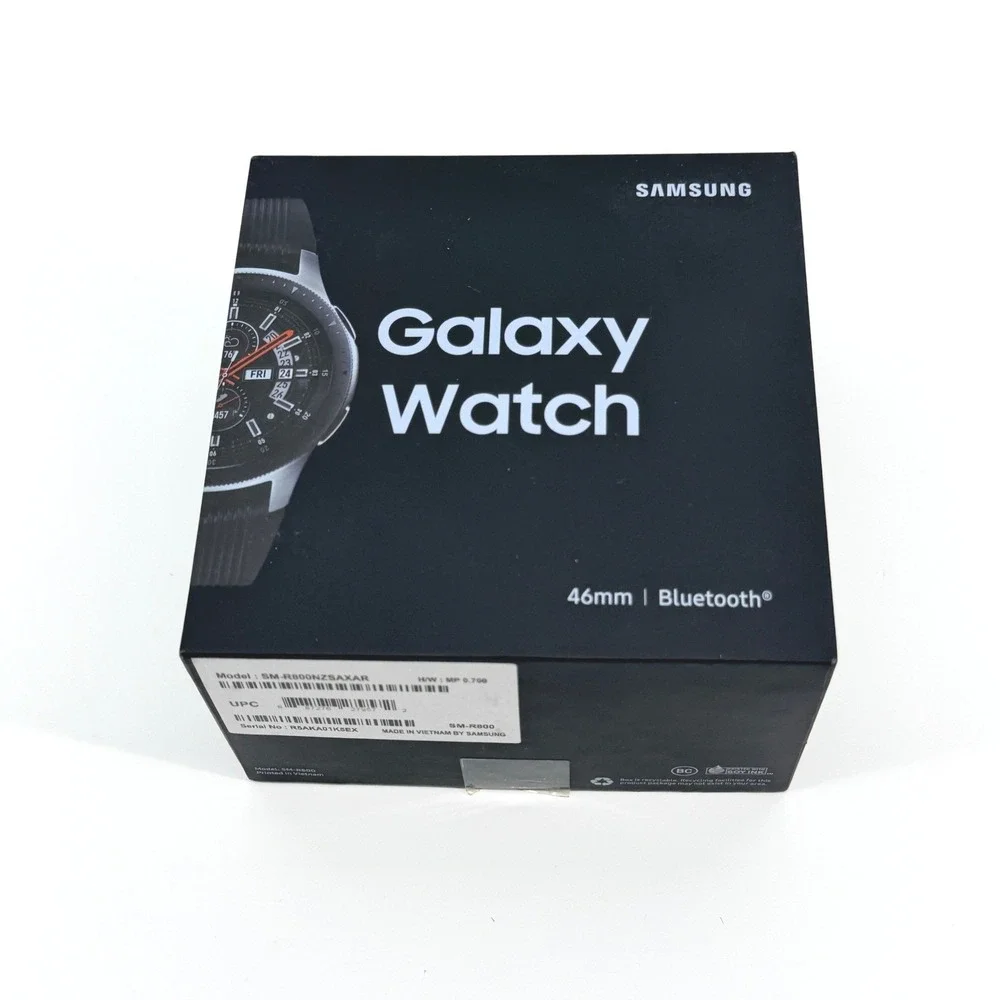 Samsung Galaxy Watch Smartwatch Mens 46mm Silver Bluetooth SM-R800 Fitness NEW